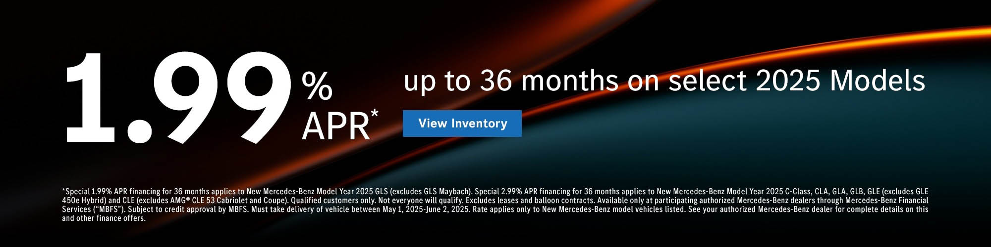 Special 1.99% APR Financing For 36 Months